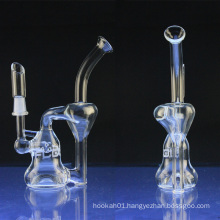 Unique Glass Pipe for Smoke with 10mm Inline Recycler (ES-GB-019)